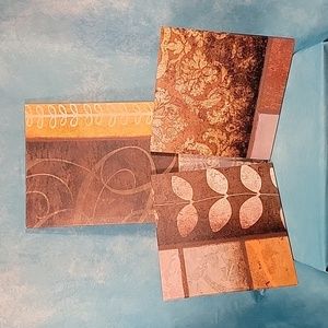 3pc Canvas Wall Art w/ Leaf Motif